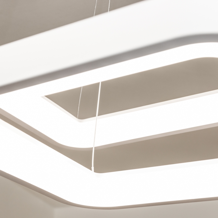 Brilagi - Lámpara colgante LED regulable FALCON SLIM LED/78W/230V 3000-6500K 50x50 cm blanca + mando a distancia