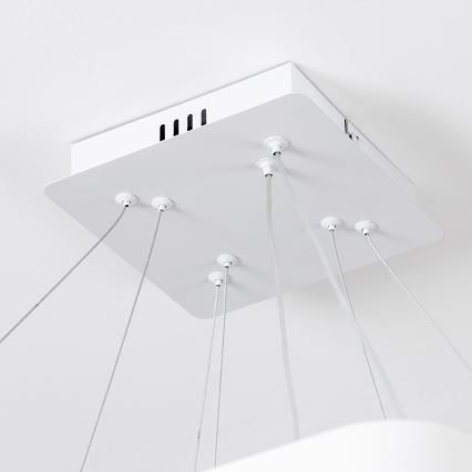 Brilagi - Lámpara colgante LED regulable FALCON SLIM LED/78W/230V 3000-6500K 50x50 cm blanca + mando a distancia