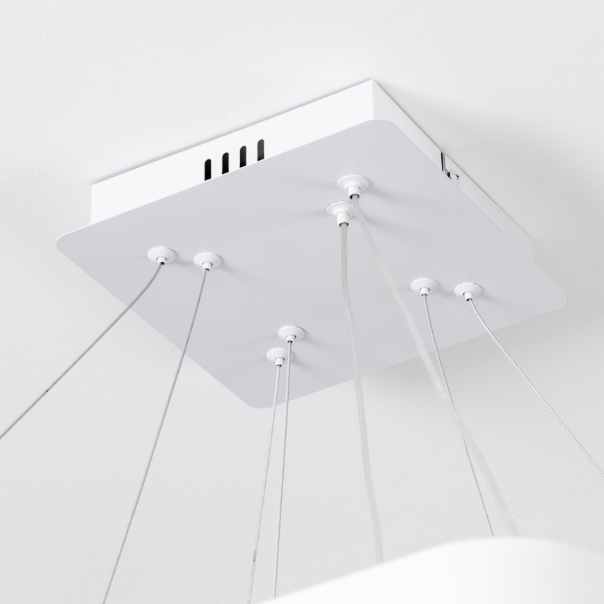 Brilagi - Lámpara colgante LED regulable FALCON SLIM LED/78W/230V 3000-6500K 50x50 cm blanca + mando a distancia
