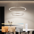 Brilagi - Lámpara colgante LED regulable en cable PORTOFINO LED/98W/230V 3000-6000K Ø 80 cm beige + mando a distancia
