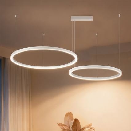 Brilagi - Lámpara colgante LED regulable con cable PORTOFINO LED/98W/230V 3000-6000K blanco + control remoto