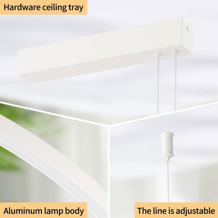 Brilagi - Lámpara colgante LED regulable con cable PORTOFINO LED/98W/230V 3000-6000K blanco + control remoto