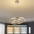 Brilagi - Lámpara colgante LED regulable en cable TWISTER LED/48W/230V 3000-6000K diámetro 50 cm color dorado + mando a distancia