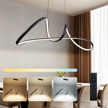 Brilagi - Lámpara colgante LED regulable en cable TWISTER LED/60W/230V 3000-6000K negra + control remoto