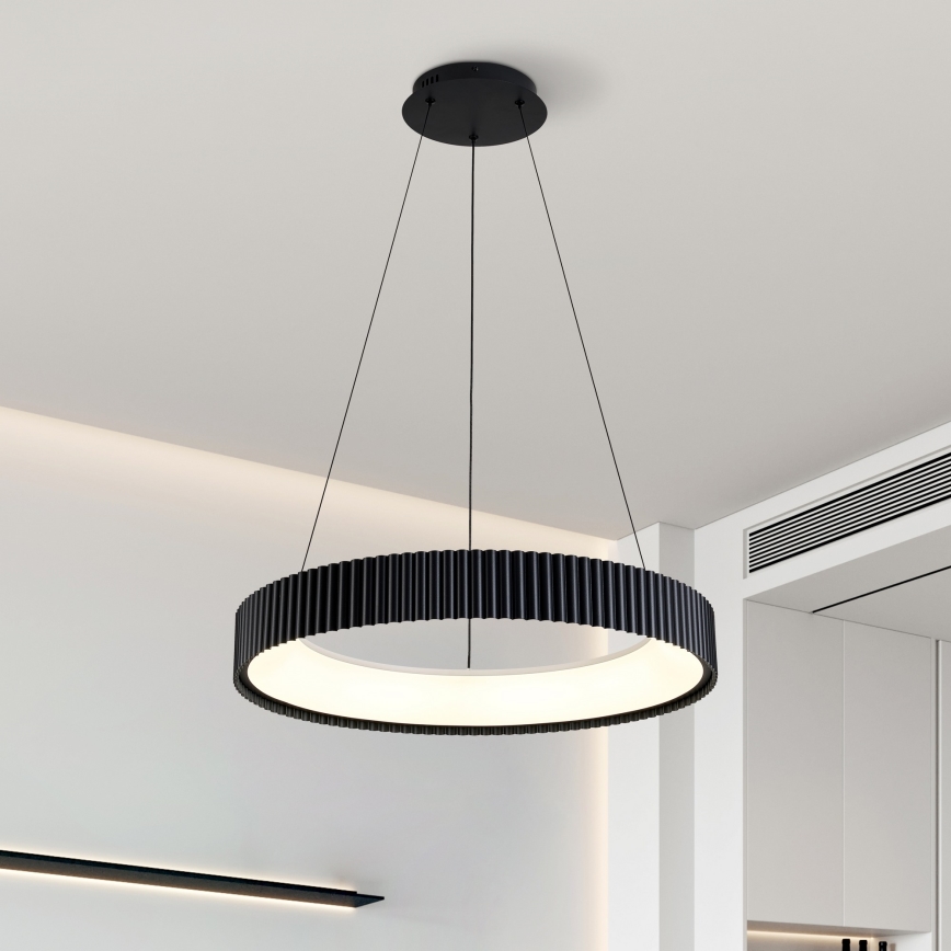 Brilagi - Lámpara colgante LED regulable suspendida por cable FALCON MODERN LED/54W/230V 3000-6500K diámetro 60 cm negra + mando a distancia