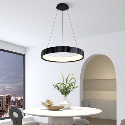 Brilagi - Lámpara colgante LED regulable suspendida por cable FALCON MODERN LED/54W/230V 3000-6500K diámetro 60 cm negra + mando a distancia