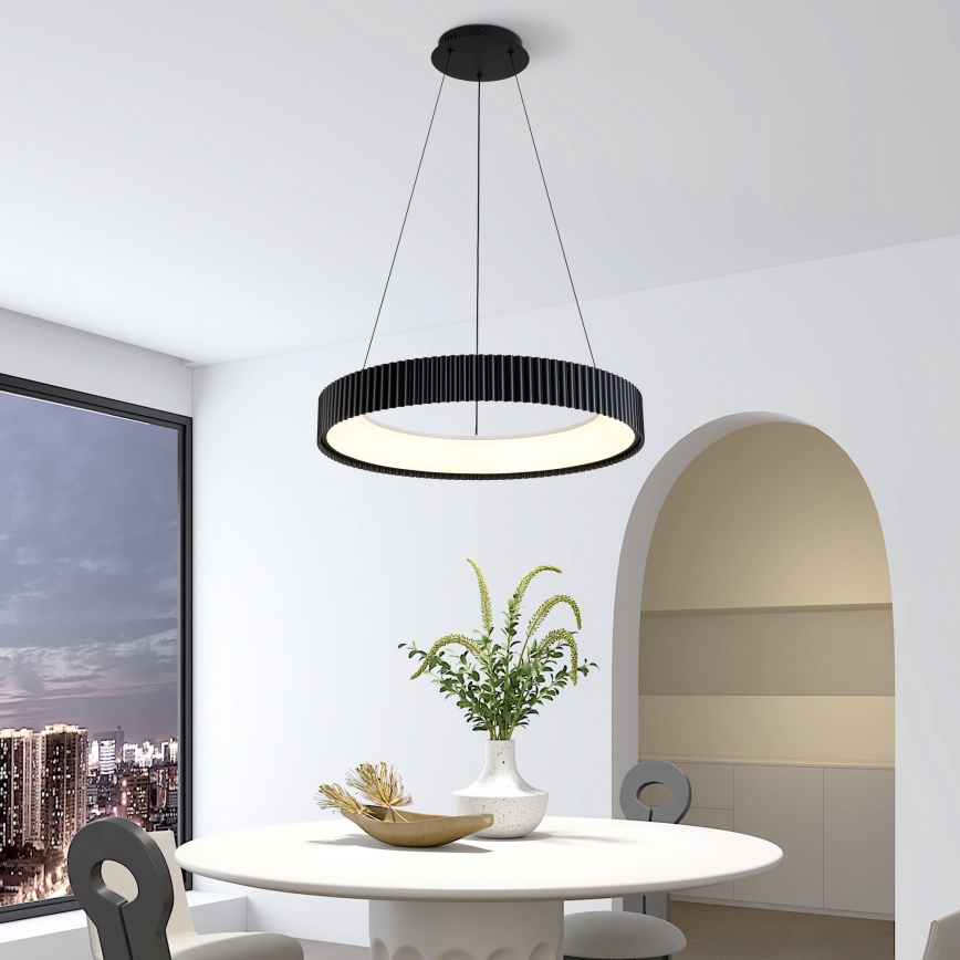 Brilagi - Lámpara colgante LED regulable suspendida por cable FALCON MODERN LED/54W/230V 3000-6500K diámetro 60 cm negra + mando a distancia