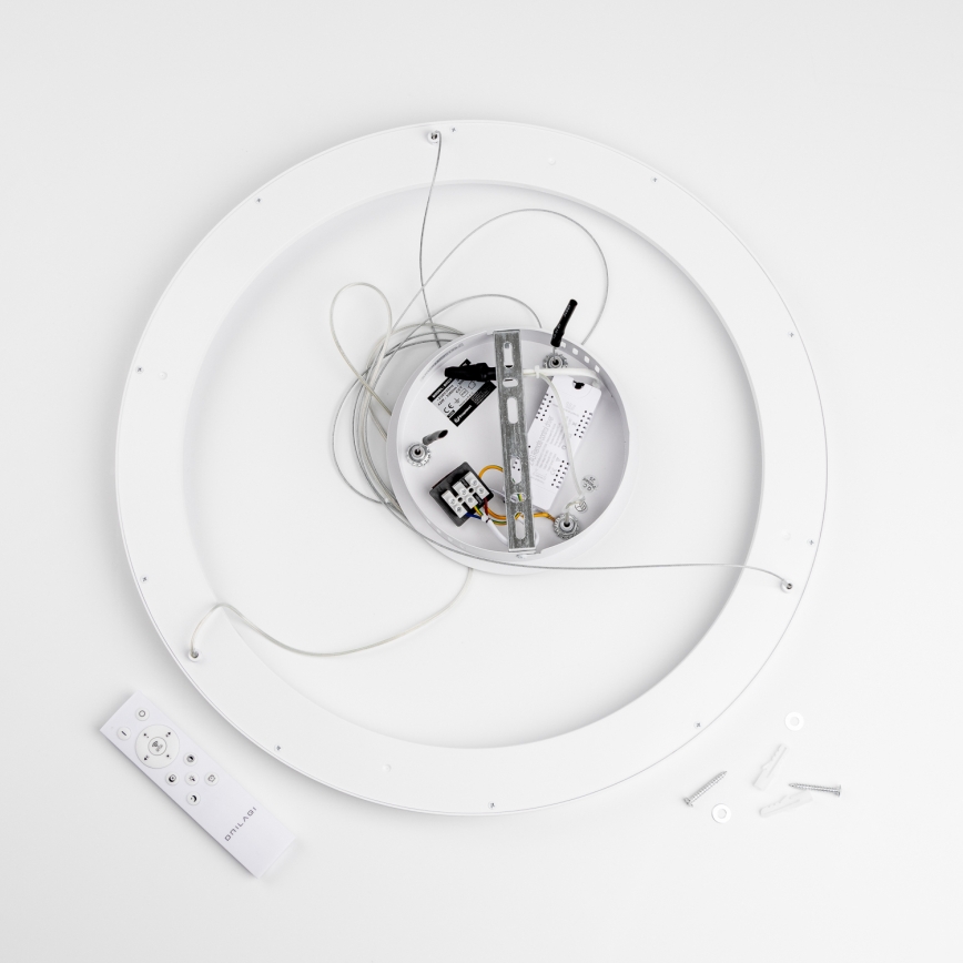 Brilagi - Lámpara colgante LED regulable con cable de suspensión FALCON SLIM LED/42W/230V 3000-6500K Ø 50 cm blanca + control remoto