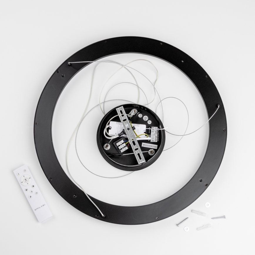 Brilagi - Lámpara colgante LED regulable con cable FALCON SLIM LED/42W/230V 3000-6500K Ø 50 cm negra + mando a distancia