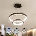 Brilagi - Lámpara colgante LED regulable FALCON SLIM LED/68W/230V 3000-6500K Ø 50 cm negra + control remoto