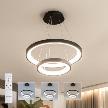 Brilagi - Lámpara colgante LED regulable FALCON SLIM LED/68W/230V 3000-6500K Ø 50 cm negra + control remoto