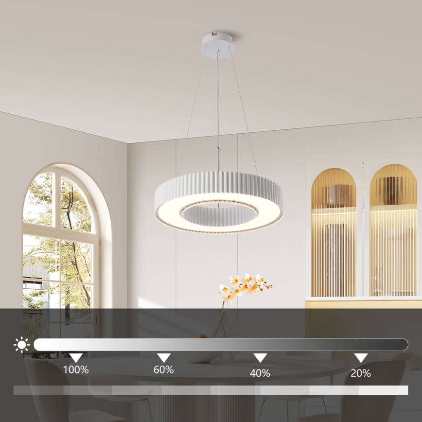 Brilagi - Lámpara colgante LED regulable LUMIX LED/48W/230V 3000-6000K blanca, diámetro 50 cm + mando a distancia