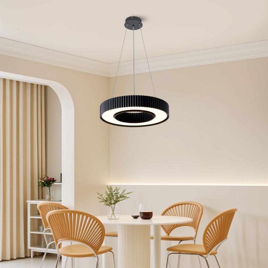 Brilagi - Lámpara colgante LED regulable con cable LUMIX LED/48W/230V 3000-6000K negro Ø 50 cm + mando a distancia