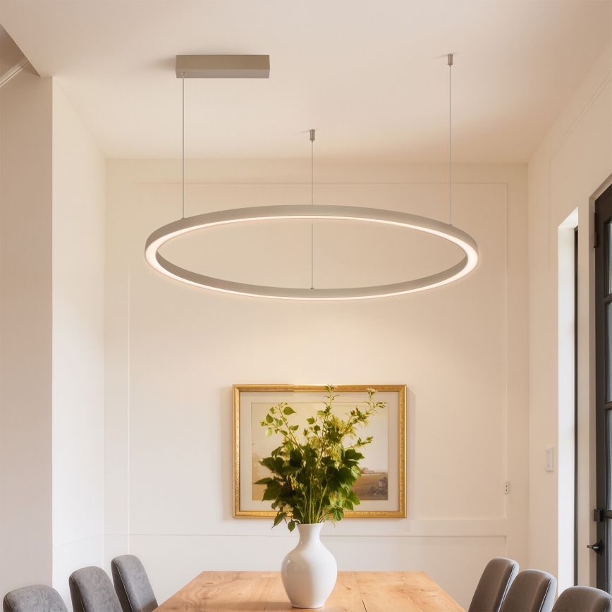 BRILAGI - Lámpara colgante LED regulable suspendida por cable PORTOFINO LED/60W/230V 3000-6000K Ø 80 cm beige + mando a distancia