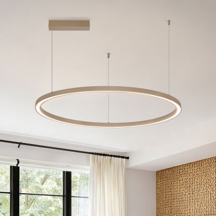 BRILAGI - Lámpara colgante LED regulable suspendida por cable PORTOFINO LED/60W/230V 3000-6000K Ø 80 cm beige + mando a distancia