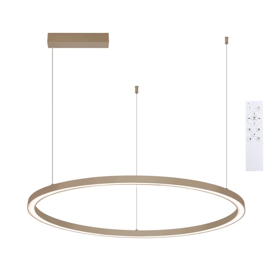 BRILAGI - Lámpara colgante LED regulable suspendida por cable PORTOFINO LED/60W/230V 3000-6000K Ø 80 cm beige + mando a distancia