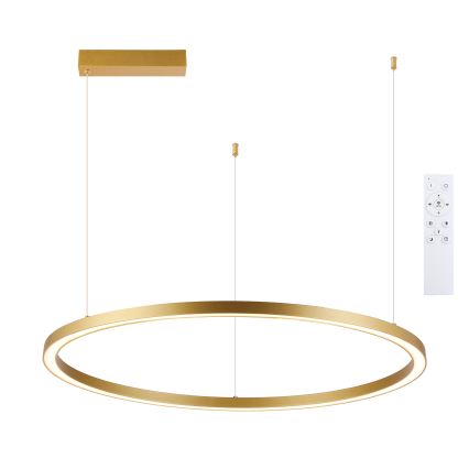 Brilagi - Lámpara colgante regulable con cable PORTOFINO LED/60W/230V 3000-6000K Ø 80 cm dorada + control remoto