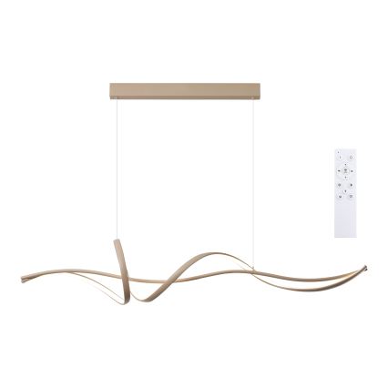 Brilagi - Lámpara colgante LED regulable con cable SIGNATURE LED/55W/230V 3000-6000K 120x23 cm beige + mando a distancia