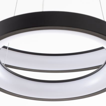 Brilagi - Lámpara colgante LED regulable FALCON SLIM LED/68W/230V 3000-6500K Ø 50 cm negra + control remoto