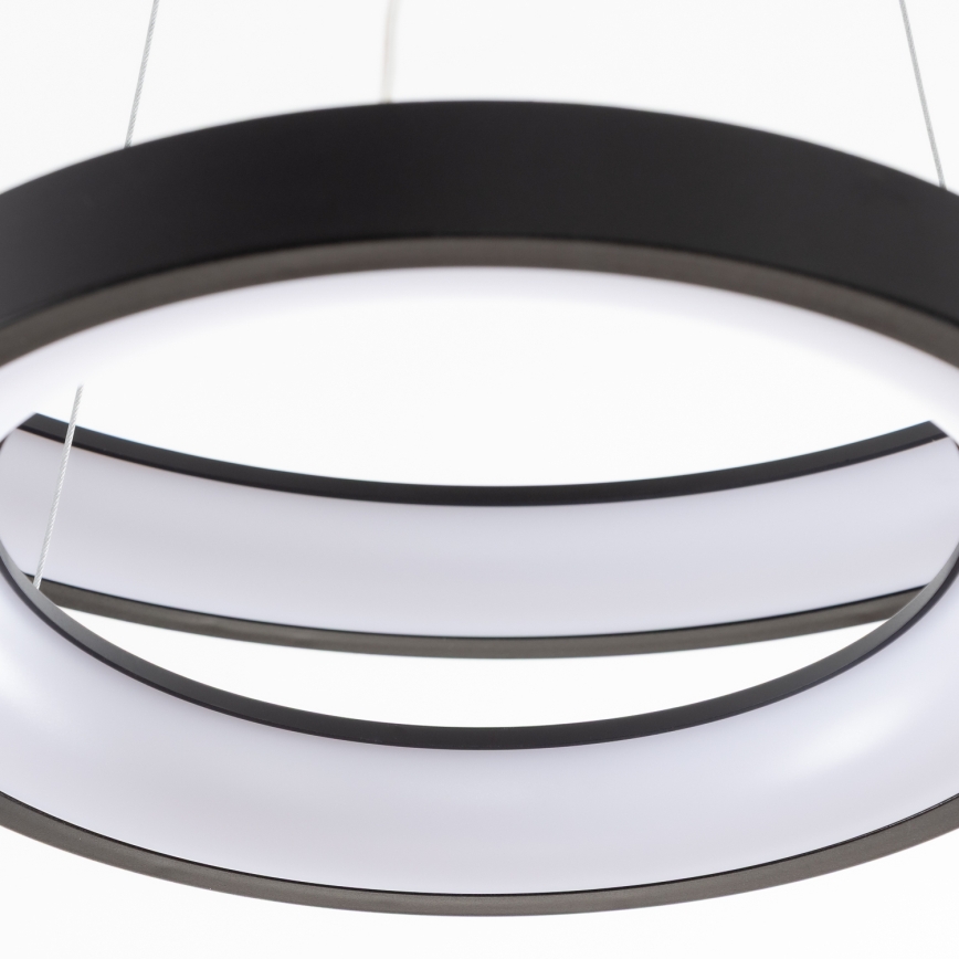 Brilagi - Lámpara colgante LED regulable FALCON SLIM LED/68W/230V 3000-6500K Ø 50 cm negra + control remoto