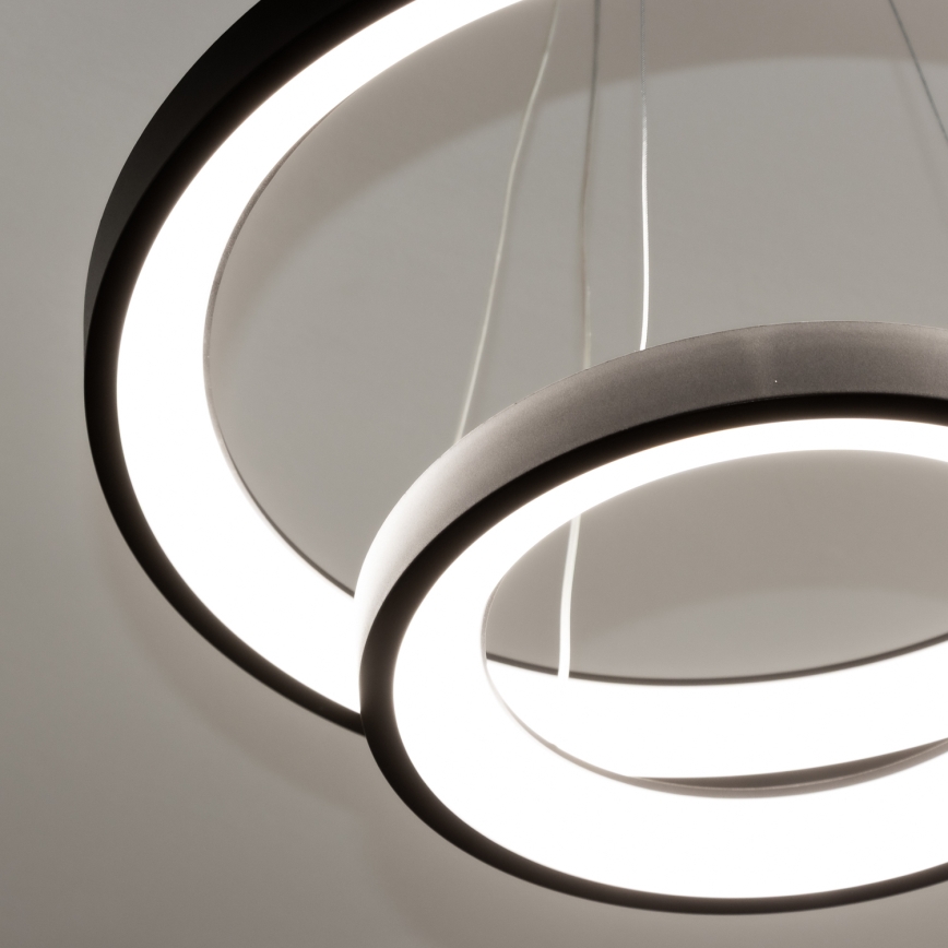 Brilagi - Lámpara colgante LED regulable FALCON SLIM LED/68W/230V 3000-6500K Ø 50 cm negra + control remoto
