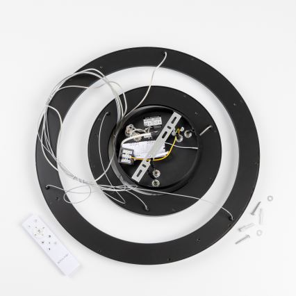 Brilagi - Lámpara colgante LED regulable FALCON SLIM LED/68W/230V 3000-6500K Ø 50 cm negra + control remoto
