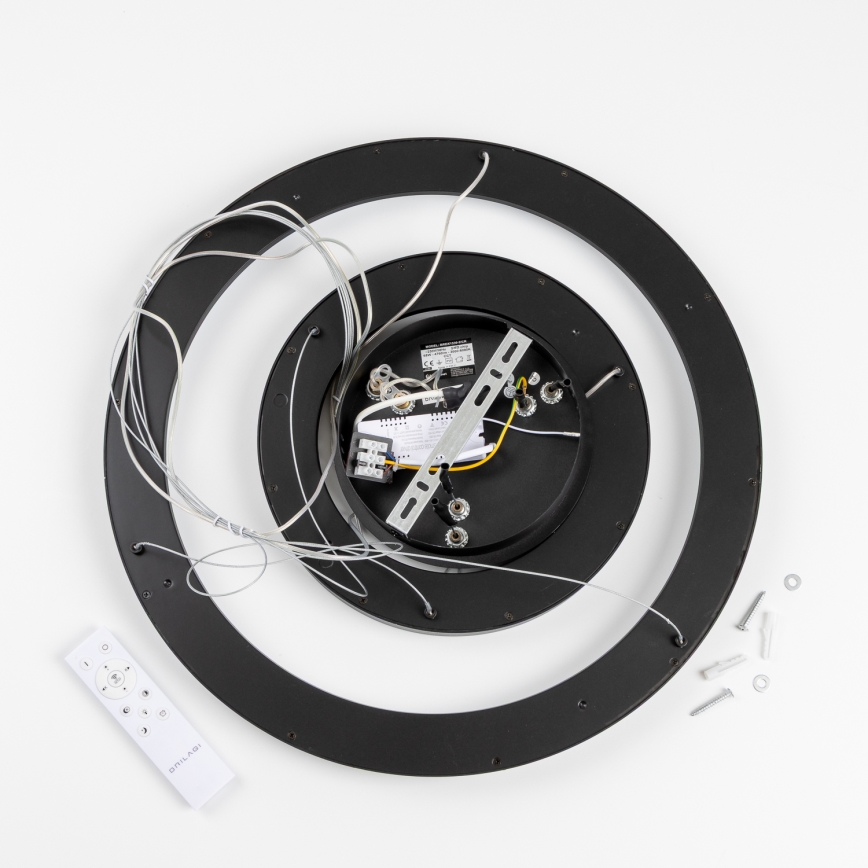 Brilagi - Lámpara colgante LED regulable FALCON SLIM LED/68W/230V 3000-6500K Ø 50 cm negra + control remoto