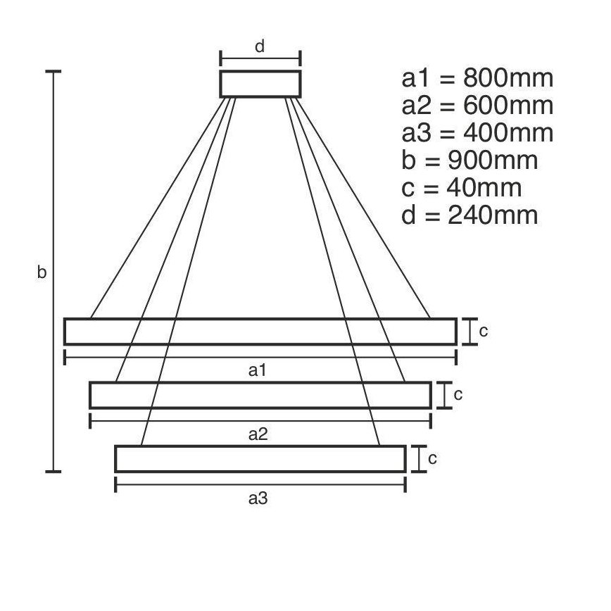Brilagi - Lámpara colgante LED regulable de cable CIRCLE LED/125W/230V 3000-6500K Ø 80 cm negra + mando a distancia