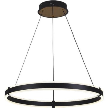 Brilagi - Lámpara colgante LED regulable suspendida por cable CIRCLE LED/85W/230V 3000-6500K Ø 60 cm negro/dorado + control remoto