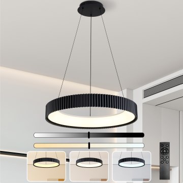 Brilagi - Lámpara colgante LED regulable suspendida por cable FALCON MODERN LED/54W/230V 3000-6500K diámetro 60 cm negra + mando a distancia