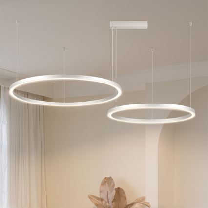 Brilagi - Lámpara colgante LED regulable PORTOFINO LED/98W/230V 3000-6000K plateada + mando a distancia
