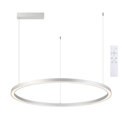 Brilagi - Lámpara colgante LED regulable PORTOFINO LED/98W/230V 3000-6000K plateada + mando a distancia