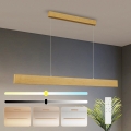 Brilagi - Lámpara colgante LED regulable suspendida por cable SLIMLINE LED/40W/230V 3000-6000K acabado en roble + mando a distancia
