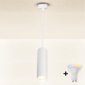 Brilagi - Lámpara colgante LED RGBW regulable con cable SELE 1xGU10/4,8W/230V 3000K blanco + mando a distancia