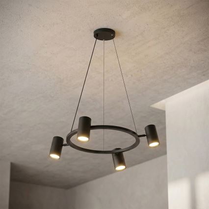 BRILAGI - Lámpara de suspensión LED RGBW regulable con cable SELE 4xGU10/6,5W/230V 2700-6500K negra