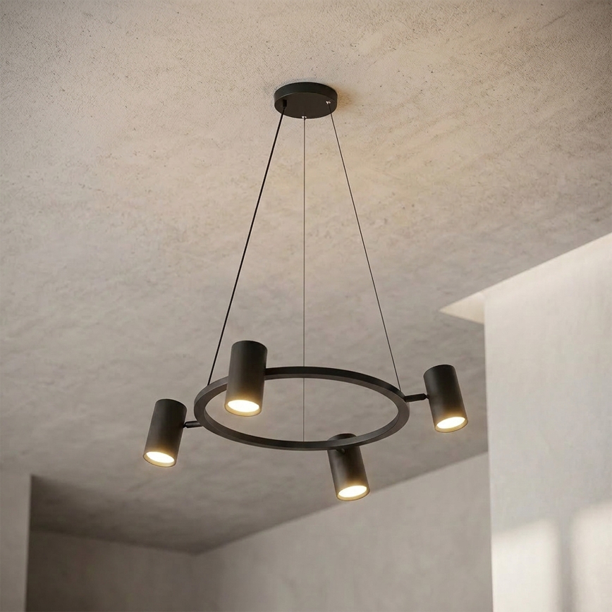 BRILAGI - Lámpara de suspensión LED RGBW regulable con cable SELE 4xGU10/6,5W/230V 2700-6500K negra