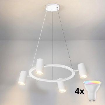 BRILAGI - Lámpara colgante LED RGBW regulable en cable SELE 4xGU10/6,5W/230V 2700-6500K blanco