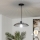 Brilagi - Lámpara colgante LED sobre cable CERIA WIRE 1xE27/40W/230V diámetro 38 cm negro