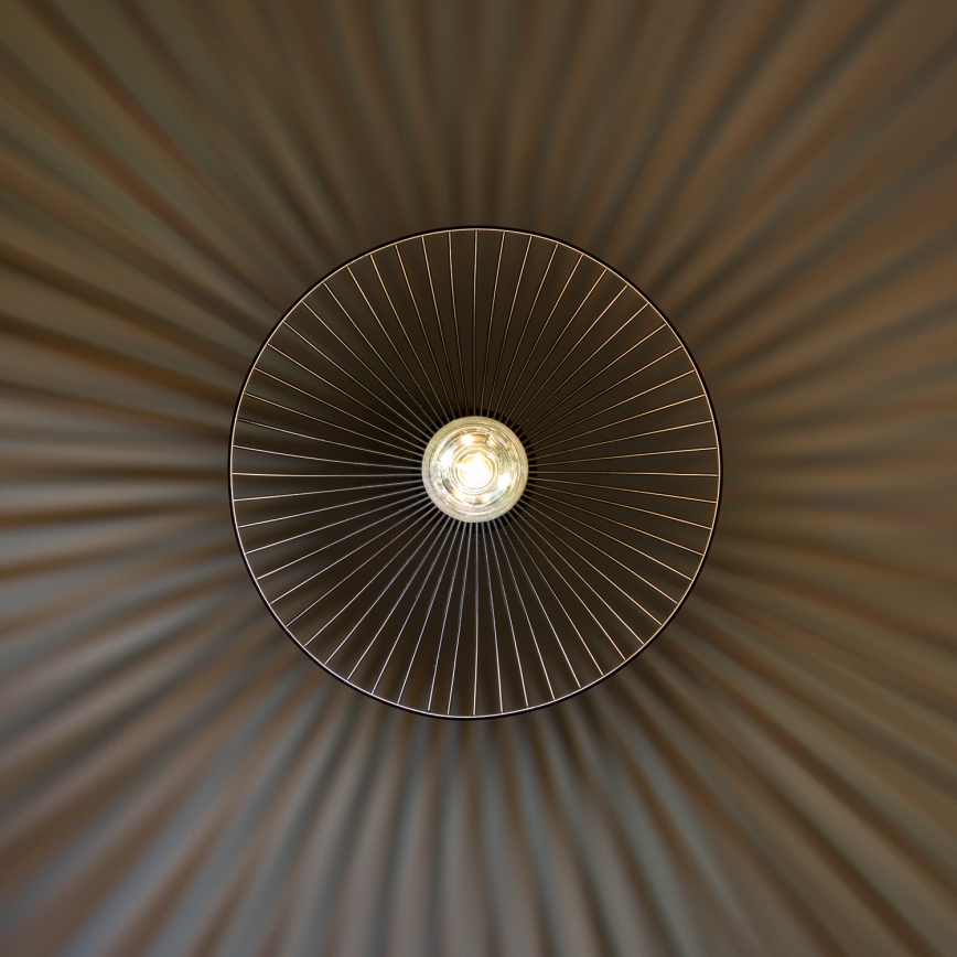 Brilagi - Lámpara colgante LED sobre cable CERIA WIRE 1xE27/40W/230V diámetro 38 cm negro