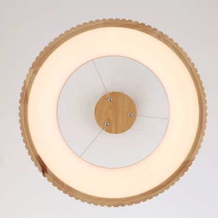 Brilagi - Lámpara colgante LED con cable FALCON WOOD MODERN LED/30W/230V 3000/4000/6000K Ø 45 cm madera