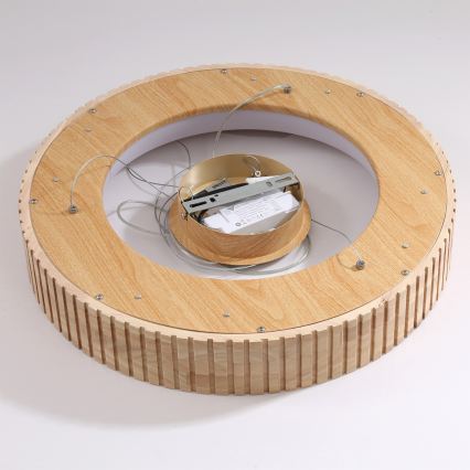 Brilagi - Lámpara colgante LED con cable FALCON WOOD MODERN LED/30W/230V 3000/4000/6000K Ø 45 cm madera