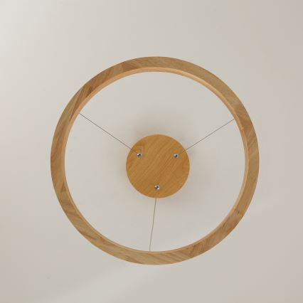 Brilagi - Lámpara colgante LED suspendida de cable UMEA WOOD LED/30W/230V, Ø 40 cm, madera