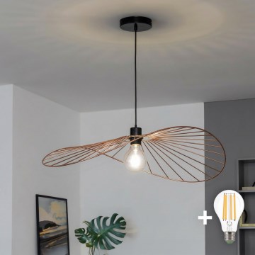 Brilagi - Lámpara colgante LED suspendida en cable CERIA WIRE 1xE27/40W/230V 60x80 cm bronce