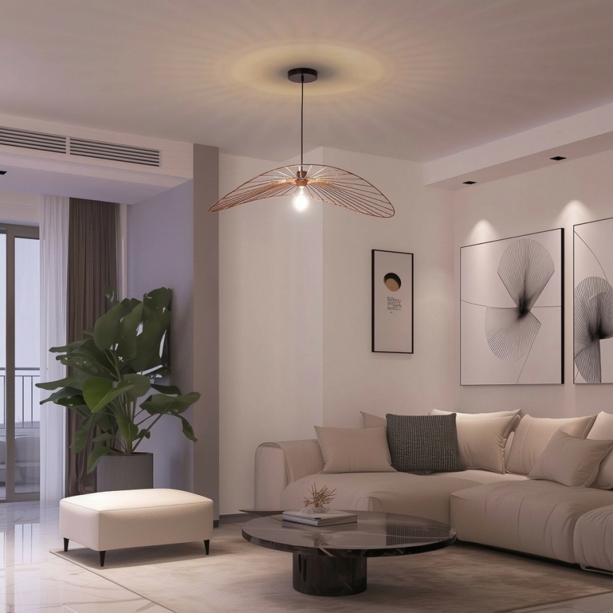 Brilagi - Lámpara colgante LED suspendida en cable CERIA WIRE 1xE27/40W/230V 60x80 cm bronce
