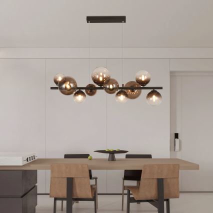 Brilagi - Lámpara colgante LED suspendida por cable MILLA 10xG9/3W/230V marrón/marrón ahumado