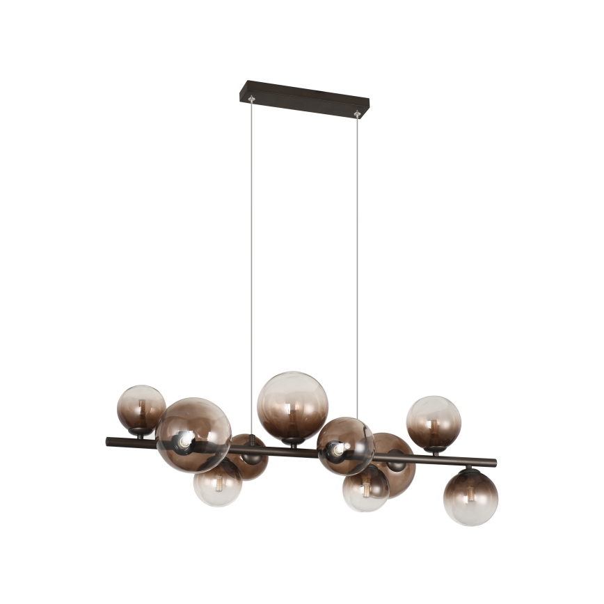 Brilagi - Lámpara colgante LED suspendida por cable MILLA 10xG9/3W/230V marrón/marrón ahumado