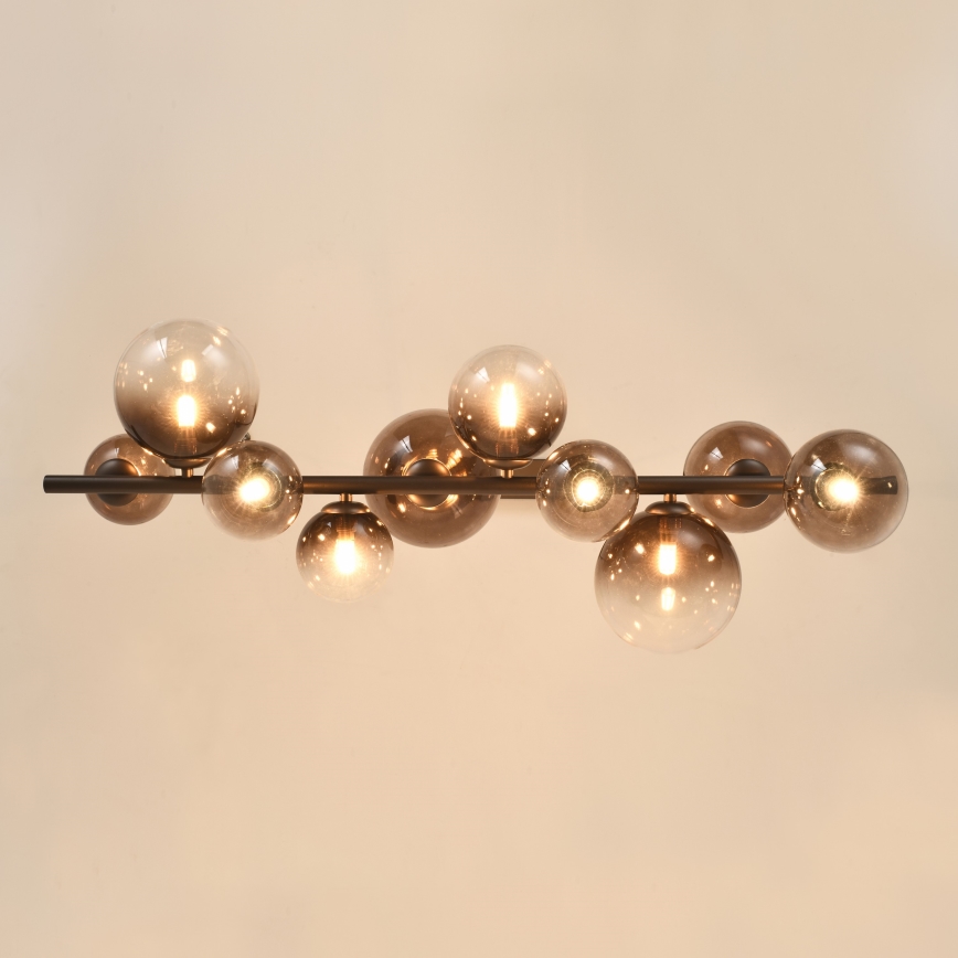 Brilagi - Lámpara colgante LED suspendida por cable MILLA 10xG9/3W/230V marrón/marrón ahumado