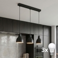 Brilagi - Lámpara colgante LED suspendida por cable RIDDY 3xE27/60W/230V negra