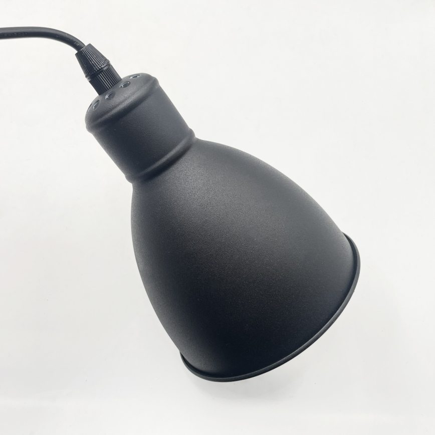 Brilagi - Lámpara colgante LED suspendida por cable RIDDY 3xE27/60W/230V negra