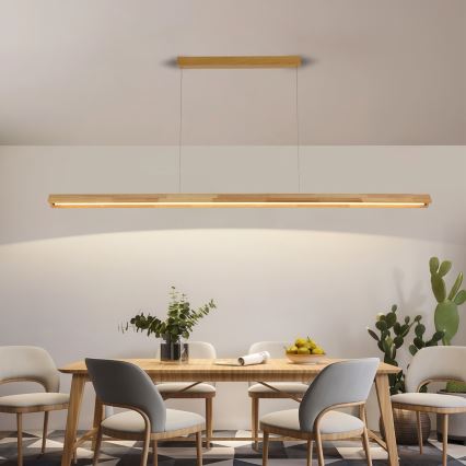 Brilagi - Lámpara colgante LED suspendida por cable UMEA WOOD LED/40W/230V 150 cm madera
